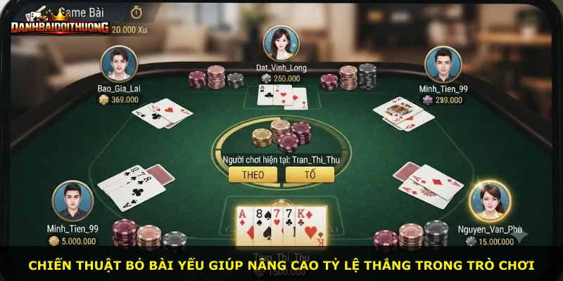 Chiến thuật bỏ bài yếu giúp nâng cao tỷ lệ thắng trong trò chơi