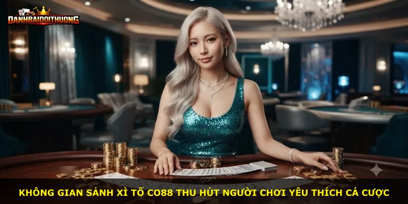 Không gian sảnh Xì Tố Co88 thu hút người chơi yêu thích cá cược