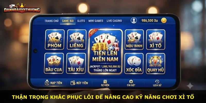 Thận trọng khắc phục lỗi để nâng cao kỹ năng chơi Xì Tố