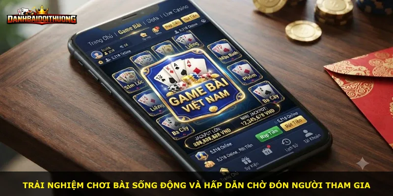 Trải nghiệm chơi bài sống động và hấp dẫn chờ đón người tham gia